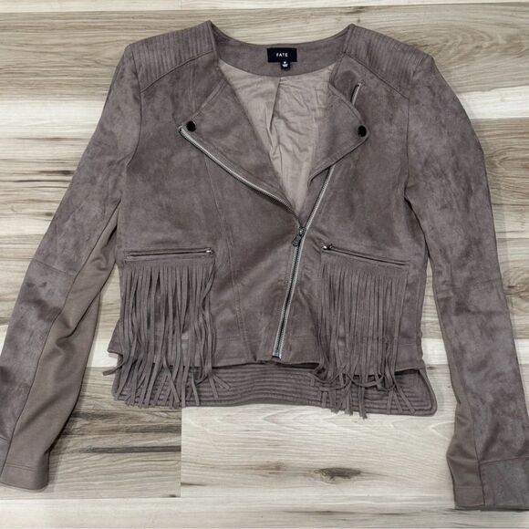 Fate Tan Fringe Jacket Women’s Medium - Picture 1 of 3